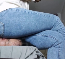 牛仔裤强制坐脸 特写镜头 YC70887