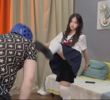 小缘JK爆踢变态头！踩脖子羞辱辱骂！67978